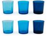 Excelsa Italiaans Design set van 6 Manhattan blauwe waterglazen 35 cl