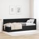 Maison Exclusive - Cadre de lit d'angle noir 80 x 200 cm, velours