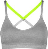 PUMA Voorgevormde Triangel Sport Top - Grey Melange -