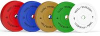 Body Revolution Olympic weight set 80kg - rubber coating - 45cm ø - stainless steel inner ring