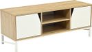 en.casa TV meubel Kerrköndam tv lowboard 120x40x46 cm eikenkleurig wit en zwart