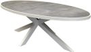AVH-Collectie Ohio dining tuintafel ovaal 241x116x74.5cm keramiek aluminium zand/latte