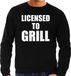 Bellatio Decorations Licensed to grill bbq / barbecue sweater zwart - cadeau trui voor heren - verjaardag / vaderdag kado L