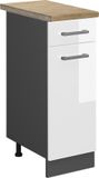 Vicco R-Line Keukenonderkast – 30 cm, WB Eik Wit Hoogglans