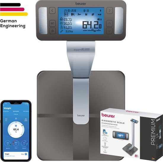 Beurer BF 1000 Super Precision Personenweegschaal - Lichaamsanalyse - Bluetooth - 200 kg