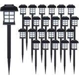 Monzana Tuinlamp – Set van 24 Zonne energie 8,6x8x6x38cm - Zwart
