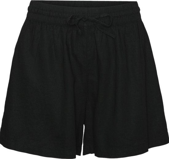 Vero Moda VMLINN Shorts - Black - Women's XL - Linen Blend - Casual