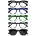Opulize Pop 5 Stuks Leesbril Met Zon Lezer Retro Ronde Zwart Blauw Groen Grijs Mannen Vrouwen RRRRS2-13677 +1,50