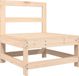 Banc de jardin central en pin massif