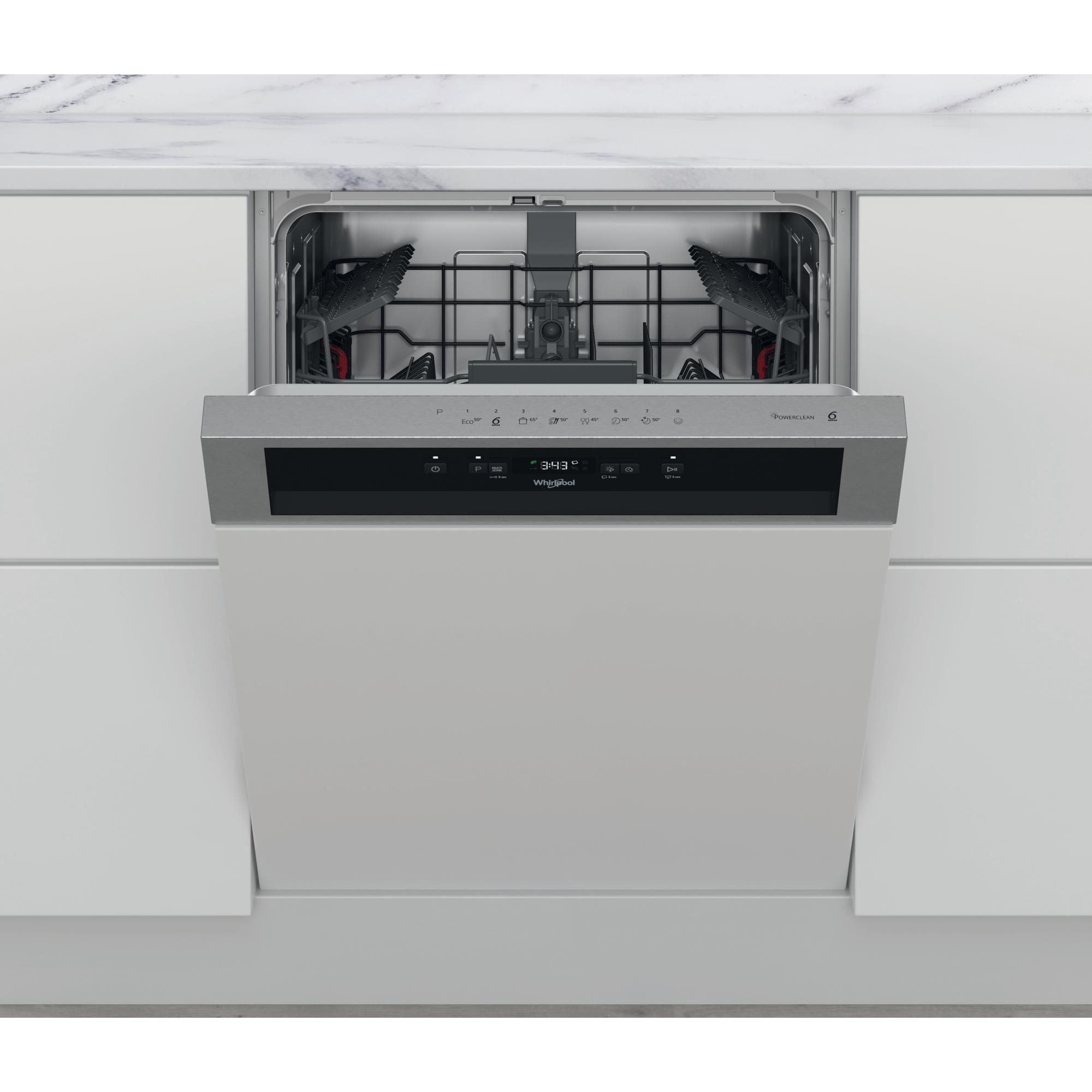 Whirlpool WB 6020 P X Semi-ingebouwd Vaatwasser | 14 couverts | Zwart