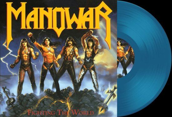 Fighting Manowar Fighting the World LP Blue Limited Edition