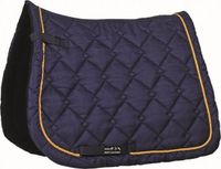 HKM Gently Zadeldek Donkerblauw/Goud Cob/Full