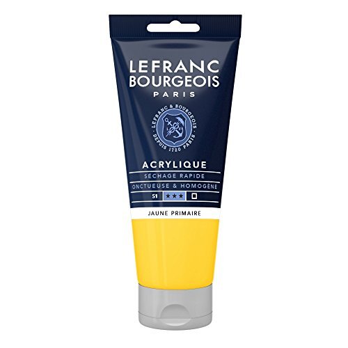 Lefranc & Bourgeois Lefranc Bourgeois 300421 fijne acrylverf, hoog gepigmenteerd, goede dekking, romige homogene textuur - 80ml tube, Primary Yellow