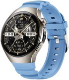 By Qubix Qubix - Contour siliconen band 'True Fit' - Lichtblauw - Geschikt voor Huawei Watch 5 - 46mm