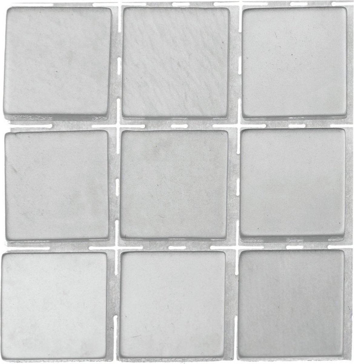 Glorex Hobby 63x stuks mozaieken maken steentjes/tegels kleur grijs met formaat 10 x 10 x 2 mm