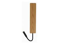 Monkey Ladder Led-wandlamp van hout, 5 W + 3 W, met USB-poort en warm licht 3000 K.