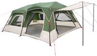 vidaXL Tunneltent 10-persoons Groen Polyester met PU Coating