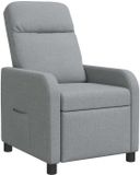 vidaXL Recliner Lichtgrijs Stof