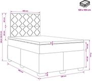 vidaXL Boxspringbed met matras Donkergroen 120 x 190 cm Fluweel
