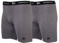 Donnay 2-Pack Compressie Short Heren Charcoal-marl 3XL