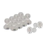Magneet Expert Medium Transparant Acryl Push Pin Magneet - 15mm dia x 21mm lang (10 Packs of 10)