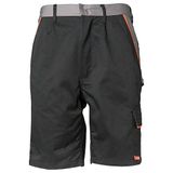 Planam Shorts Visline, maat XXL, zwart/oranje/zink, 2471060