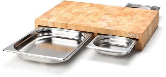 Continenta 4028 - Keukensnijplank - Hout - Rechthoek - 50 x 32.5 cm