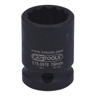 KS Tools 1/2" 12-kant dopsleutel - 19mm - Kort