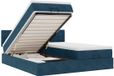 vidaXL Bed poef met matrassen en leds 200x200 cm fluweel donkerblauw