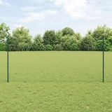 vidaXL Hexagonale omheining met palen, 50 x 1,2 meter, PVC-gecoat staal, Groen