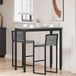 Maison Exclusive table de bar rectangulaire, faite de panneaux de particules