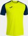 Joma Academy IV Shirt Korte Mouw Heren - Fluogeel / Marine | Maat: XL