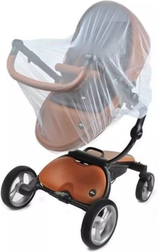 IsoTrade Kinderwagen Klamboe Muskietennet - Transparant - 150x130cm - 100% Polyester