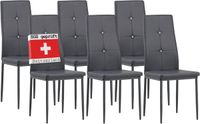 Albatros International Albatros Eetkamerstoelen set van 6 - DIAMOND, Grijs
