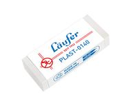 Läufer 00140 Plast 0140 gum, kunststof gum, voor potloden en kleurpotloden, transparant, roze, S