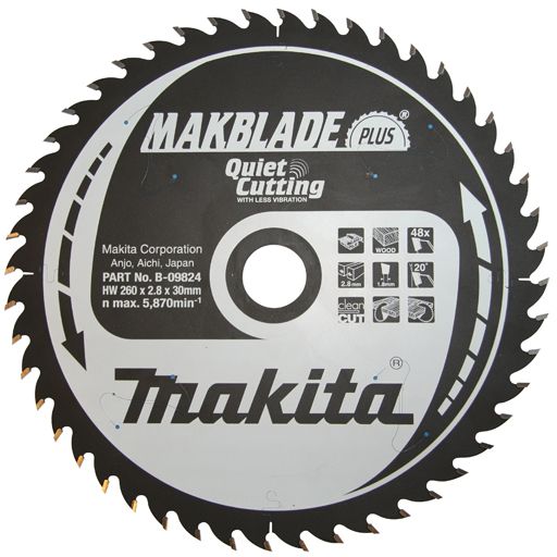 Makita Quiet & Clean hout: tafelzaag B-08850