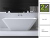 Boss & Wessing BWS Half Vrijstaand Bad Solid Surface Type3 179x84.5x57.5 cm Mat Wit