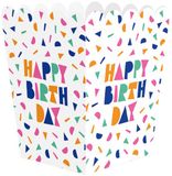 Globos Papieren Snackboxen Happy Birthday - 8st.