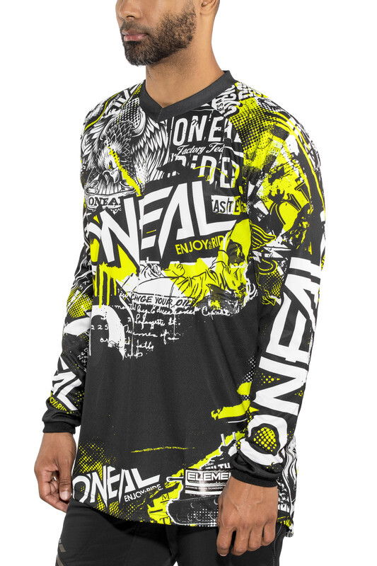 O'Neal Element Fietsshirt lange mouwen Heren Attack zwart/bont