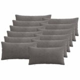 vidaXL Kussensloop 12 stuks ALMELO Donkergrijs 40 x 80 cm corduroy