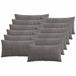 vidaXL Kussensloop 12 stuks ALMELO Donkergrijs 40 x 80 cm corduroy