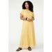 Tramontana Gele Viscose Maxi Rok