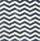 Safavieh Montreal Shag SGM846 Vloerkleed, 122 x 122 cm, Ivoor & Blauw
