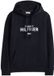 Tommy Hilfiger sweat à capuche coupe droite avec imprimé - bleu foncé