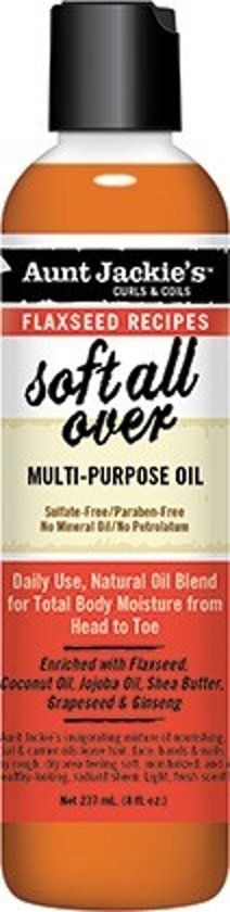 Aunt Jackie's Curls & Coils Flaxseed Recipes Soft All Over Multi-Purpose Oil 237 ml