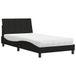 VidaXL Bed met matras "Hanko" stof zwart 100x200 cm