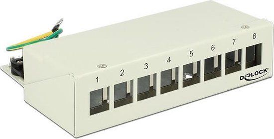 Verbatim DeLOCK Desktop Patch Panel voor 8 Keystone modules / grijs