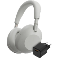 Sony WH-1000XM6 Zilver + BlueBuilt Quick Charge Oplader