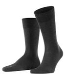 FALKE Sensitive Malaga drukvrije comfort tailleband katoen sokken heren grijs - maat 47-50