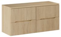 Ensemble de salle de bain 120 cm avec plateau, 2 meubles bas et 2 tiroirs